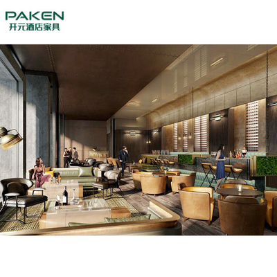 Pièce de luxe Sofa Plywood Core de Hilton Hotel Lobby Furniture Living
