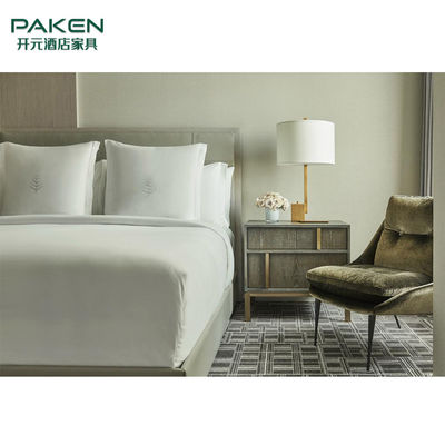 Ensemble en bois adapté aux besoins du client de meubles de chambre à coucher d'hôtel cinq étoiles de conception moderne