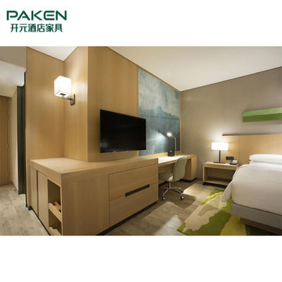 Les meubles extérieurs de chambre à coucher d'hôtel de Veneer&amp;Melamine&amp;Laminate de couleur claire placent