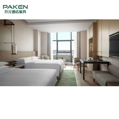 Chambres à coucher du bois solides de mélamine de Paken d'hôtel