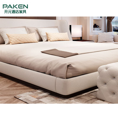 Adaptez le lit aux besoins du client moderne de style de Furniture&amp; de villa de chambre à coucher moderne de meubles avec la couleur ene ivoire