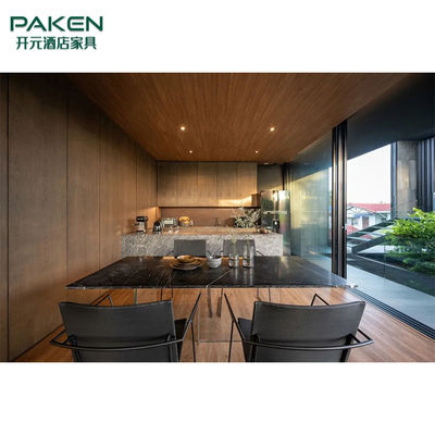 Le style de marbre et en bois adaptent les meubles aux besoins du client modernes de salon de meubles de villa