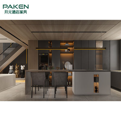 Moderne et élégant adaptez les meubles aux besoins du client modernes de cuisine de meubles de villa