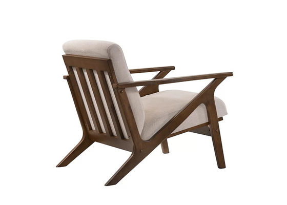 Sofa simple de fauteuil de meubles antiques de style moderne en bois en caoutchouc solide de la moitié du siècle