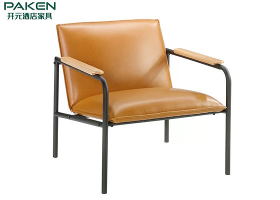 Cadre simple minimaliste de fer de fauteuil de salon avec la conception antique mise facile arrière de coussin