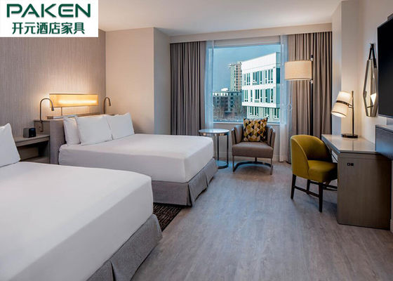 les meubles faits sur commande de luxe cinq étoiles de chambre à coucher de chambre d'hôtel placent l'hôtel se sont adaptés